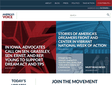Tablet Screenshot of americasvoice.org